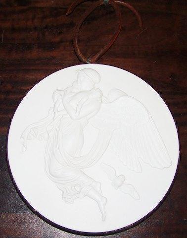 Bing og Grøndahl Biscuit Platte Nat No 123. Gravstedsplatte