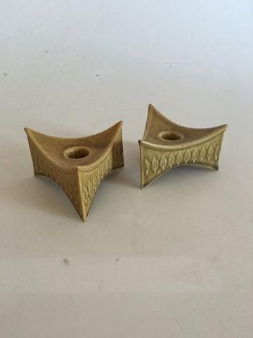 Bing og Grøndahl Jens Quistgaard Par Trekantede Lysestager fra Relief Serien