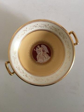 Bing & Grondahl Frühe Schale mit Griffen Thorvaldsen Motiv