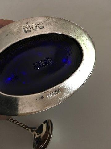 Birks Sennepsbeholder i Sterling Sølv med ske i sølvplet