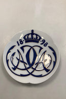 Royal Copenhagen Mindeplatte fra 1898 RC-CM18 med guld