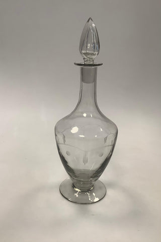 Danish / Holmegaard Glass Decanter with grinding