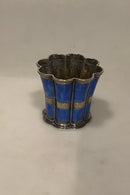 Anton Michelsen Margrethe Tasse Sterling Silber mit blauem Emaille