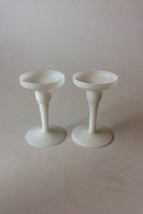 A pair of white "Amager / Twist" Candlesticks from Kastrup Glassworks