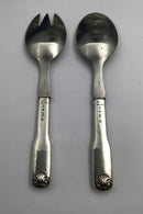 Evald Nielsen Sølv No. 08  Sølv / Stål Salatbestik