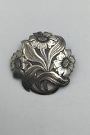 F. Matzen Sølv Blomster Broche