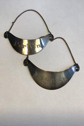 Flaschenetikett in Silber 