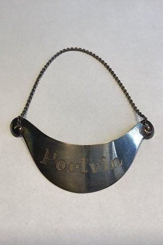 Flaschenschild in Silber 