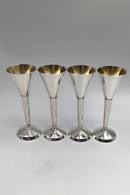 Franz Hingelberg Sterling Sølv Snapseglas Sæt (4)