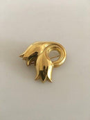 Georg Jensen 18K Gold Brosche Nr. 1100