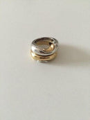 Georg Jensen Ring aus 18k Gold und Sterlingsilber Nr. 1345