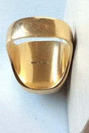Georg Jensen 18K Gold Ring mit dunklem Sternsaphir im Cabochon-Schliff