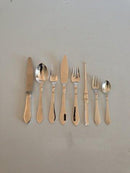 Georg Jensen Antik/Continental Sterling Silver Flatware 48ピース、古いスタンプ付き