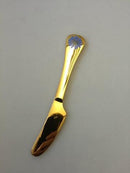 Georg Jensen Årskniv 1980 i Forgyldt Sterling Sølv med emalje.