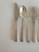 Georg Jensen Bernadotte Sterling Silver Dinner and Lunch Flatware set 108 pieces