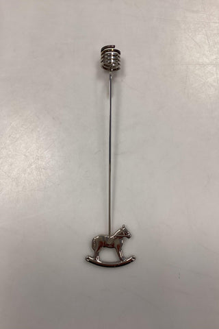 Georg Jensen Golden Christmas Lyseholder - Gyngehest 1996 / Palladium