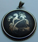 ジョージ ジェンセン アイアン＆シルバー ペンダント 鳥モチーフ No 3014