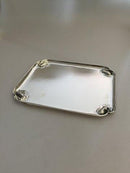 Georg Jensen Magnolien-Tablett aus Sterlingsilber von 1925-1932 Nr. 2A