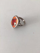 Georg Jensen Naja Salto Sterling Silver Enamel Ring No 602