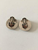 Georg Jensen øreklips i sterling sølv med sølvsten, lavet hos GJ af sølvsmed Andreasen.