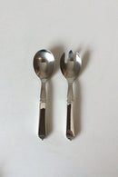 Georg Jensen Pyramid Serving Set, Medium No 133 in Sterling Silver and Stainless Steel