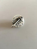 Georg Jensen Silver Brooch No 5 with Red Stone&