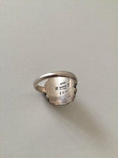 ジョージ ジェンセン シルバー リング グリーン アゲート No 11A