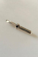 Georg Jensen Sterling Silver Slipsenål med Sort Onyx No 202