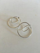 Georg Jensen Sterling Sølv Allan Scharff Øreringe