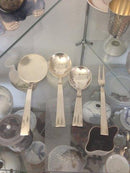 乔治-延森纯银块状餐具，早期