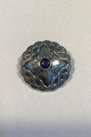 Georg Jensen ラピスラズリ入りスターリングシルバー・ブローチ No 16