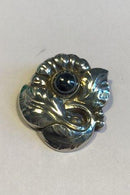 Georg Jensen Sterling Silver Brooch No 71 ヘマタイトをあしらったブローチ