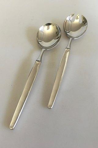 Georg Jensen Sterling Cypress Serving Set/ Salad Set No 132