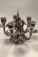 Georg Jensen Sterling Sølv Grape Kandelabra 5-armet / Lysestage No 383A Blæksprutte