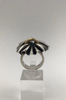 Georg Jensen Sterling Sølv / Guld Ring No. 400 Lene Munthe