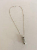 Georg Jensen Sterling Silver Necklace with Cylinder of Hearts Pendant No 262