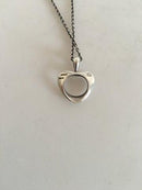 Georg Jensen Sterling Sølv Halskæde med Lille Hjertevedhæng