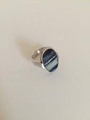 Georg Jensen Sterling Silver Harald Nielsen Ring No 189 Agat Adorned with Agat