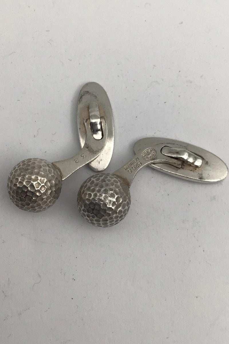 Georg Jensen Sterling Sølv Manchetknapper No. 132 (Golf-bold)