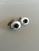 ジョージ ジェンセン スターリング シルバー カフリンクス No 203A (ダークストーン)