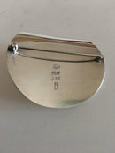 Georg Jensen Sterling Silber Nanna & Jørgen Ditzel Brosche Nr. 336 mit schwarzem Stein.