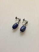 Georg Jensen Sterling Silver and Lapis Lazuli Earrings No 4（ジョージ ジェンセン スターリング シルバー アンド ラピスラズリ イヤリング