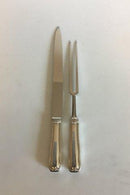 Georg Jensen Gabelset aus Sterlingsilber und Edelstahl mit Doppelzinken