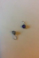 ジョージ ジェンセン スターリング シルバー イヤリング、ムーンライト ブロッサム No 9