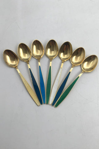 Georg Jensen Sterling Silver Ornamental Mocha Mask Set (7)