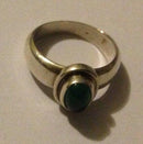 Georg Jensen Sterling Silber Ring mit grünem Stein Nr. 46C