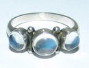 Georg Jensen Sterling Silver Ring with Moonstones No 3