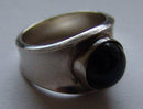Georg Jensen Sterling Silver Ring with Black Stone No 5380