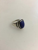 Georg Jensen Sterling Silber Ring Nr. 46B mit Lapislazuli verziert