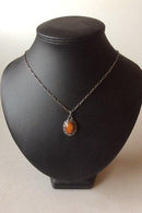 Georg Jensen Sterlingsilber-Anhänger mit Bernstein